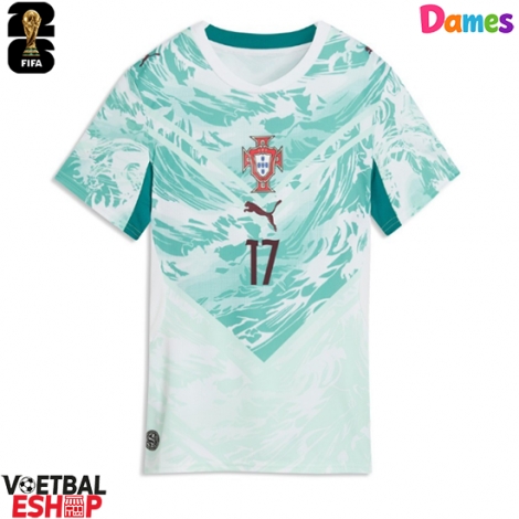 Portugal Rafael Leao #17 Uit tenue Dames WK 2026 Korte Mouw