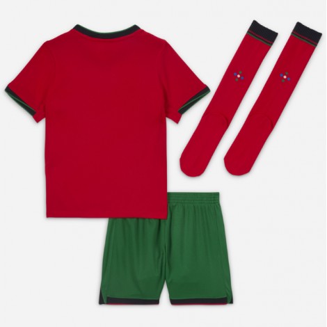 Portugal Thuis tenue Kids EK 2024 Korte Mouw (+ Korte broeken)