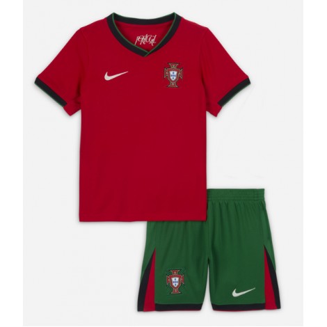 Portugal Thuis tenue Kids EK 2024 Korte Mouw (+ Korte broeken)