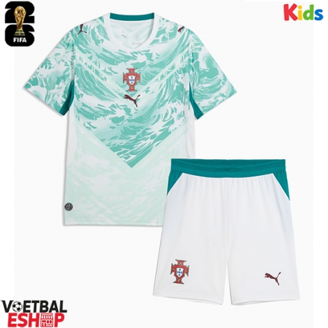 Portugal Uit tenue Kids WK 2026 Korte Mouw (+ Korte broeken)