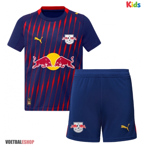 RB Leipzig Antonio Nusa #7 Uit tenue Kids 2025-26 Korte Mouw (+ Korte broeken)