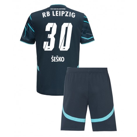 RB Leipzig Benjamin Sesko #30 Derde tenue Kids 2024-25 Korte Mouw (+ Korte broeken)