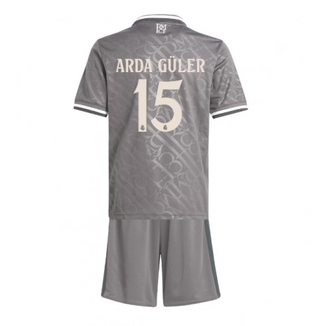 Real Madrid Arda Guler #15 Derde tenue Kids 2024-25 Korte Mouw (+ Korte broeken)