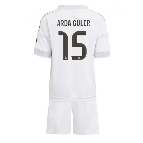 Real Madrid Arda Guler #15 Thuis tenue Kids 2025-26 Korte Mouw (+ Korte broeken)