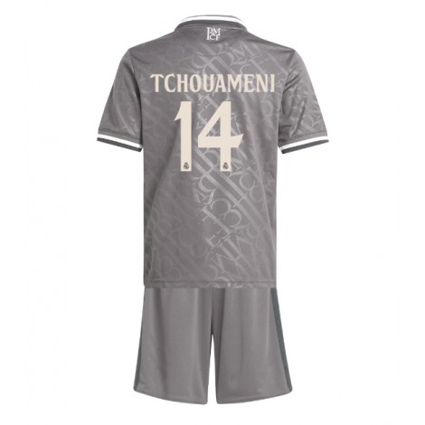 Real Madrid Aurelien Tchouameni #14 Derde tenue Kids 2024-25 Korte Mouw (+ Korte broeken)