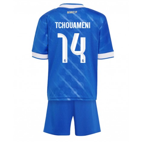Real Madrid Aurelien Tchouameni #14 Derde tenue Kids 2025-26 Korte Mouw (+ Korte broeken)
