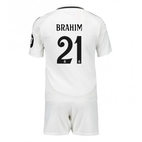 Real Madrid Brahim Diaz #21 Thuis tenue Kids 2024-25 Korte Mouw (+ Korte broeken)