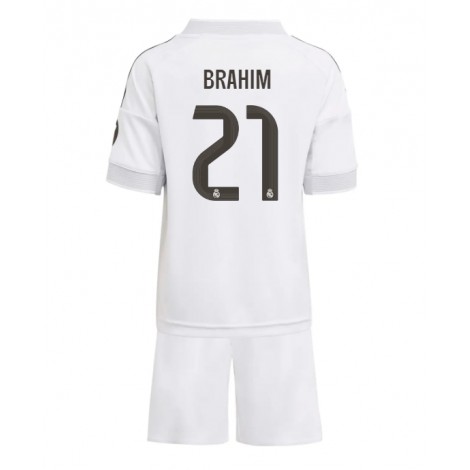 Real Madrid Brahim Diaz #21 Thuis tenue Kids 2025-26 Korte Mouw (+ Korte broeken)