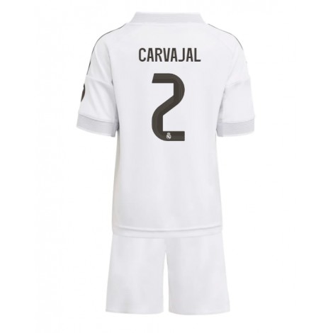 Real Madrid Daniel Carvajal #2 Thuis tenue Kids 2025-26 Korte Mouw (+ Korte broeken)