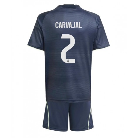 Real Madrid Daniel Carvajal #2 Uit tenue Kids 2025-26 Korte Mouw (+ Korte broeken)