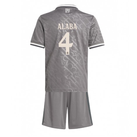 Real Madrid David Alaba #4 Derde tenue Kids 2024-25 Korte Mouw (+ Korte broeken)