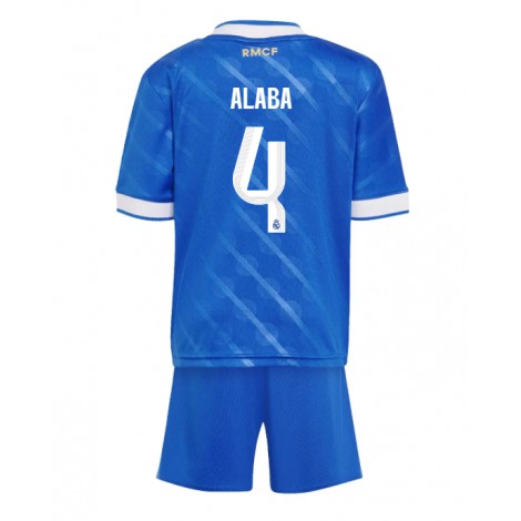 Real Madrid David Alaba #4 Derde tenue Kids 2025-26 Korte Mouw (+ Korte broeken)