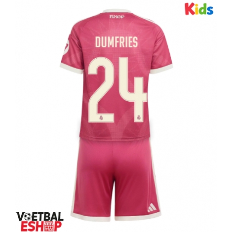 Real Madrid Denzel Dumfries #24 Derde tenue Kids 2026-27 Korte Mouw (+ Korte broeken)