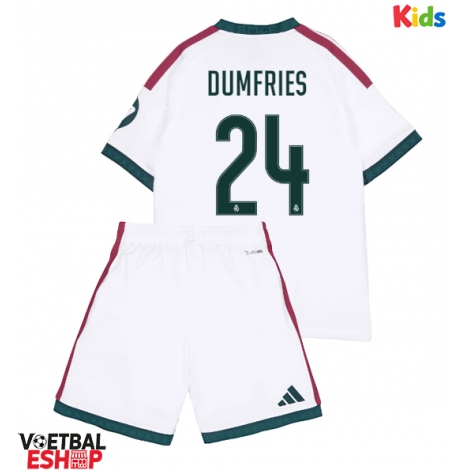 Real Madrid Denzel Dumfries #24 Thuis tenue Kids 2026-27 Korte Mouw (+ Korte broeken)