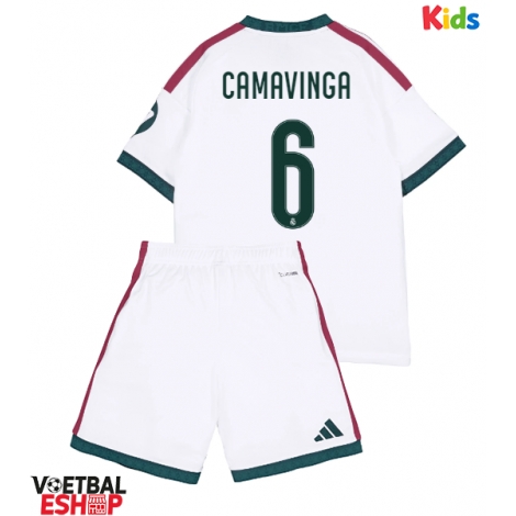 Real Madrid Eduardo Camavinga #6 Thuis tenue Kids 2026-27 Korte Mouw (+ Korte broeken)