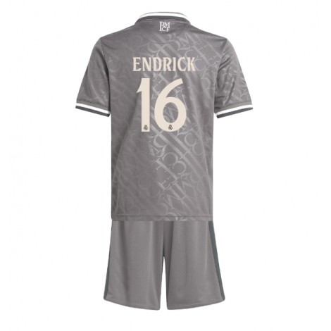 Real Madrid Endrick #16 Derde tenue Kids 2024-25 Korte Mouw (+ Korte broeken)