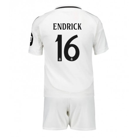 Real Madrid Endrick #16 Thuis tenue Kids 2024-25 Korte Mouw (+ Korte broeken)