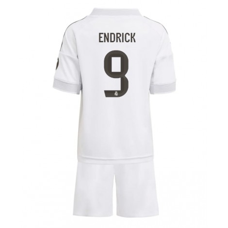 Real Madrid Endrick #9 Thuis tenue Kids 2025-26 Korte Mouw (+ Korte broeken)