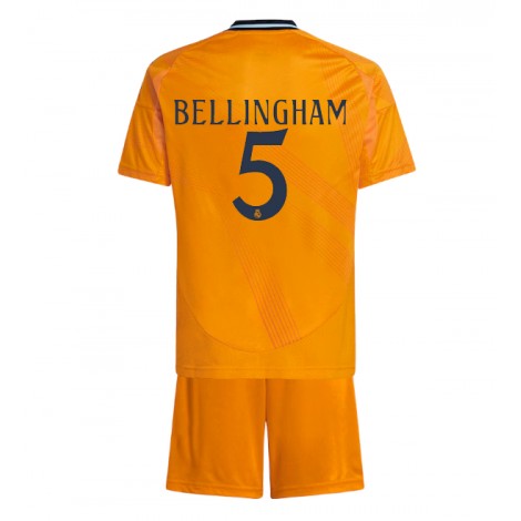 Real Madrid Jude Bellingham #5 Uit tenue Kids 2024-25 Korte Mouw (+ Korte broeken)