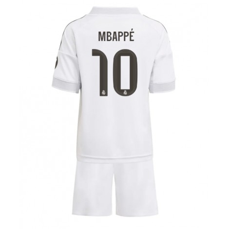 Real Madrid Kylian Mbappe #10 Thuis tenue Kids 2025-26 Korte Mouw (+ Korte broeken)