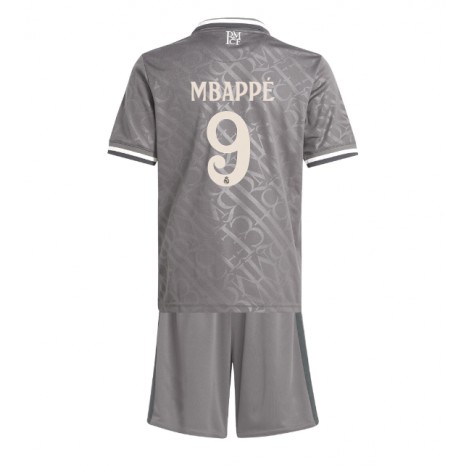 Real Madrid Kylian Mbappe #9 Derde tenue Kids 2024-25 Korte Mouw (+ Korte broeken)