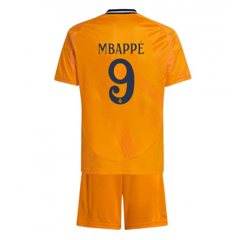 Real Madrid Kylian Mbappe #9 Uit tenue Kids 2024-25 Korte Mouw (+ Korte broeken)