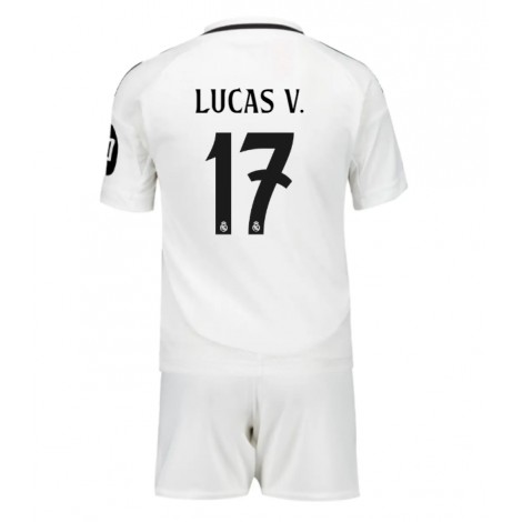 Real Madrid Lucas Vazquez #17 Thuis tenue Kids 2024-25 Korte Mouw (+ Korte broeken)