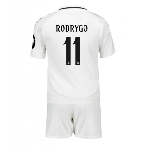 Real Madrid Rodrygo Goes #11 Thuis tenue Kids 2024-25 Korte Mouw (+ Korte broeken)