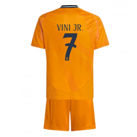 Real Madrid Vinicius Junior #7 Uit tenue Kids 2024-25 Korte Mouw (+ Korte broeken)