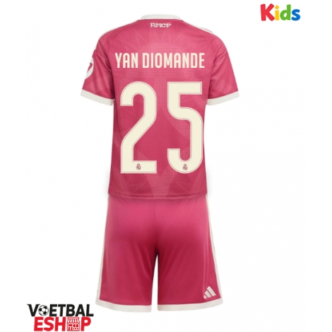 Real Madrid Yan Diomande #25 Derde tenue Kids 2026-27 Korte Mouw (+ Korte broeken)