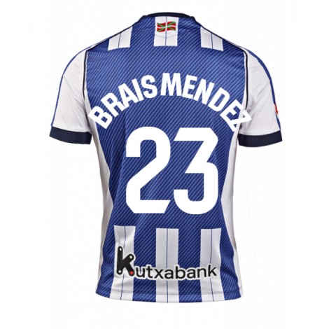 Real Sociedad Brais Mendez #23 Thuis tenue 2025-26 Korte Mouw Real Sociedad Brais Mendez #23 Thuis tenue 2025-26 Korte Mouw