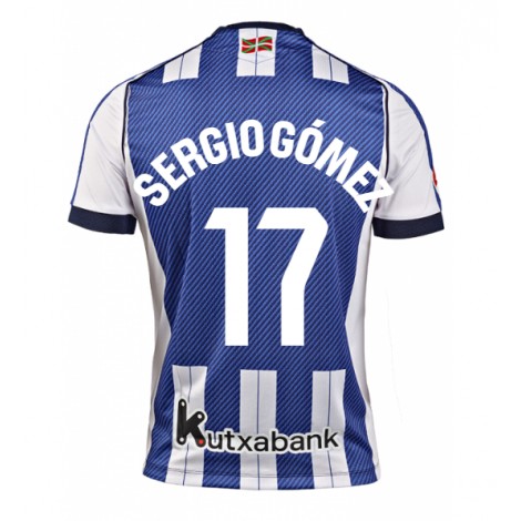 Real Sociedad Sergio Gomez #17 Thuis tenue 2025-26 Korte Mouw Real Sociedad Sergio Gomez #17 Thuis tenue 2025-26 Korte Mouw