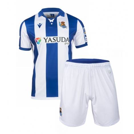 Real Sociedad Thuis tenue Kids 2024-25 Korte Mouw (+ Korte broeken)