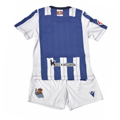 Real Sociedad Thuis tenue Kids 2025-26 Korte Mouw (+ Korte broeken)