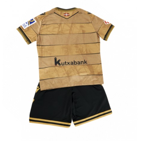 Real Sociedad Uit tenue Kids 2024-25 Korte Mouw (+ Korte broeken)