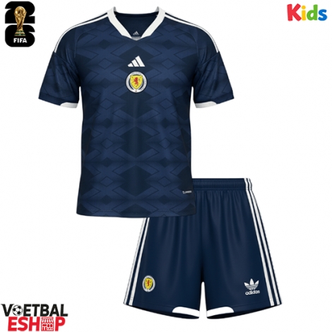 Schotland Thuis tenue Kids WK 2026 Korte Mouw (+ Korte broeken)