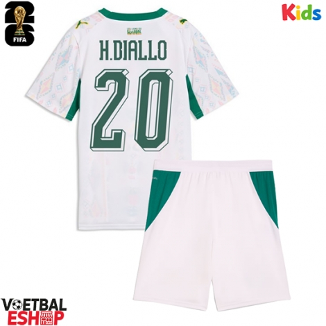 Senegal Habib Diallo #20 Thuis tenue Kids WK 2026 Korte Mouw (+ Korte broeken)