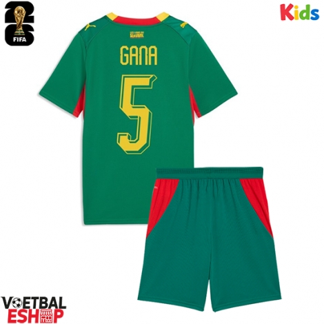Senegal Idrissa Gueye #5 Uit tenue Kids WK 2026 Korte Mouw (+ Korte broeken)