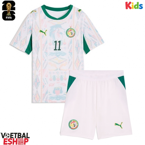 Senegal Nicolas Jackson #11 Thuis tenue Kids WK 2026 Korte Mouw (+ Korte broeken)