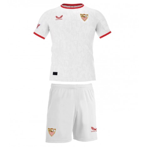 Sevilla Thuis tenue Kids 2024-25 Korte Mouw (+ Korte broeken)