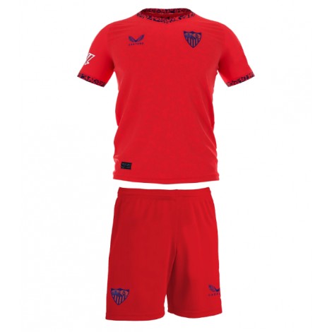 Sevilla Uit tenue Kids 2024-25 Korte Mouw (+ Korte broeken)