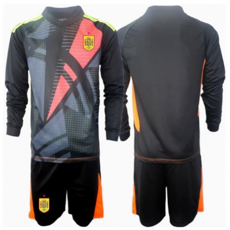 Spanje Keeper Uit tenue Kids EK 2024 Lange Mouw (+ Korte broeken) Spanje Keeper Uit tenue Kids EK 2024 Lange Mouw (+ Korte broeken)
