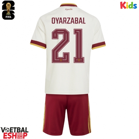 Spanje Mikel Oyarzabal #21 Uit tenue Kids WK 2026 Korte Mouw (+ Korte broeken)