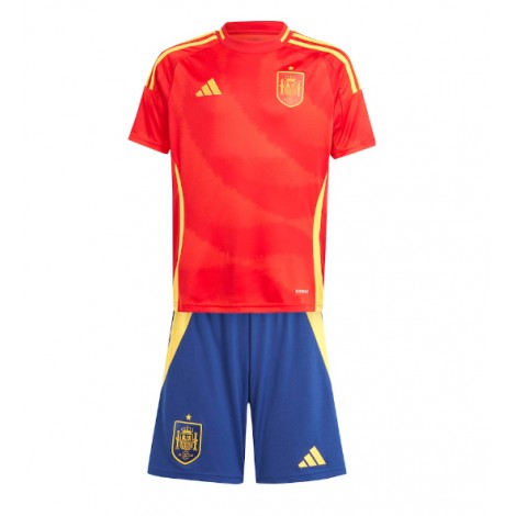 Spanje Thuis tenue Kids EK 2024 Korte Mouw (+ Korte broeken)