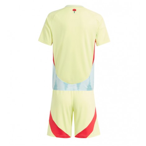 Spanje Uit tenue Kids EK 2024 Korte Mouw (+ Korte broeken)