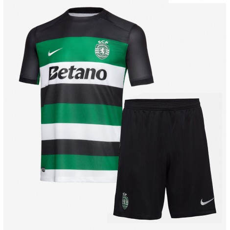 Sporting CP Thuis tenue Kids 2024-25 Korte Mouw (+ Korte broeken)