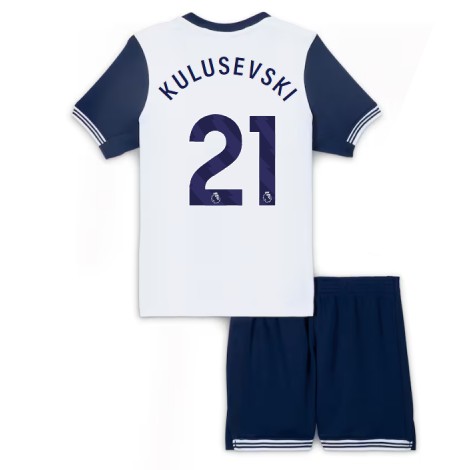 Tottenham Hotspur Dejan Kulusevski #21 Thuis tenue Kids 2024-25 Korte Mouw (+ Korte broeken)