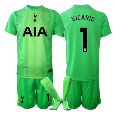 Tottenham Hotspur Guglielmo Vicario #1 Keeper Thuis tenue Kids 2025-26 Korte Mouw (+ Korte broeken)