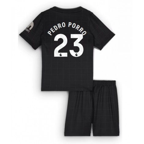 Tottenham Hotspur Pedro Porro #23 Uit tenue Kids 2025-26 Korte Mouw (+ Korte broeken)