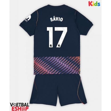 Tottenham Hotspur Savio #17 Uit tenue Kids 2026-27 Korte Mouw (+ Korte broeken)